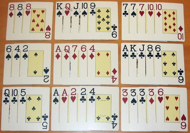 Các liên kết bài có trong trò chơi Mậu Binh