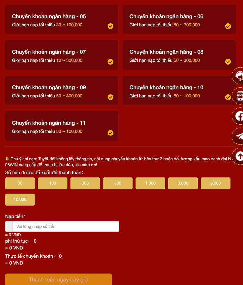 Chuyen khoan ngan hang